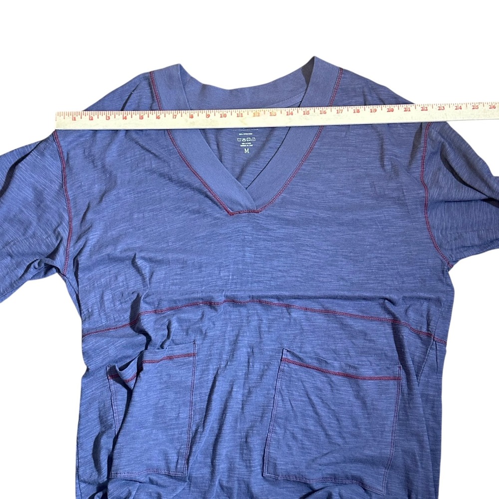 NATURAL LIFE Lavender V-Neck Mini Dress with Red Stitching - Picture 6 of 8